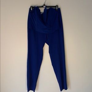 Blue Ankle Pant w/ Strapless Crop Top